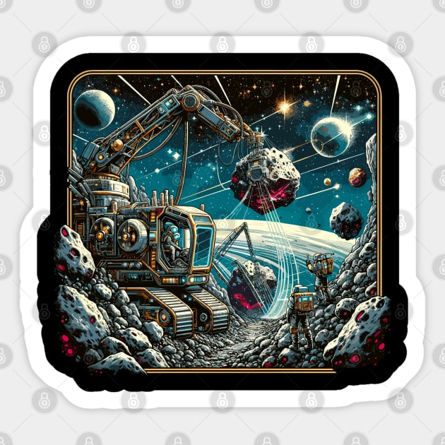 Asteroid Frontier: The Galactic Gold Mining Saga Sticker by Graphic Wonders Emporium